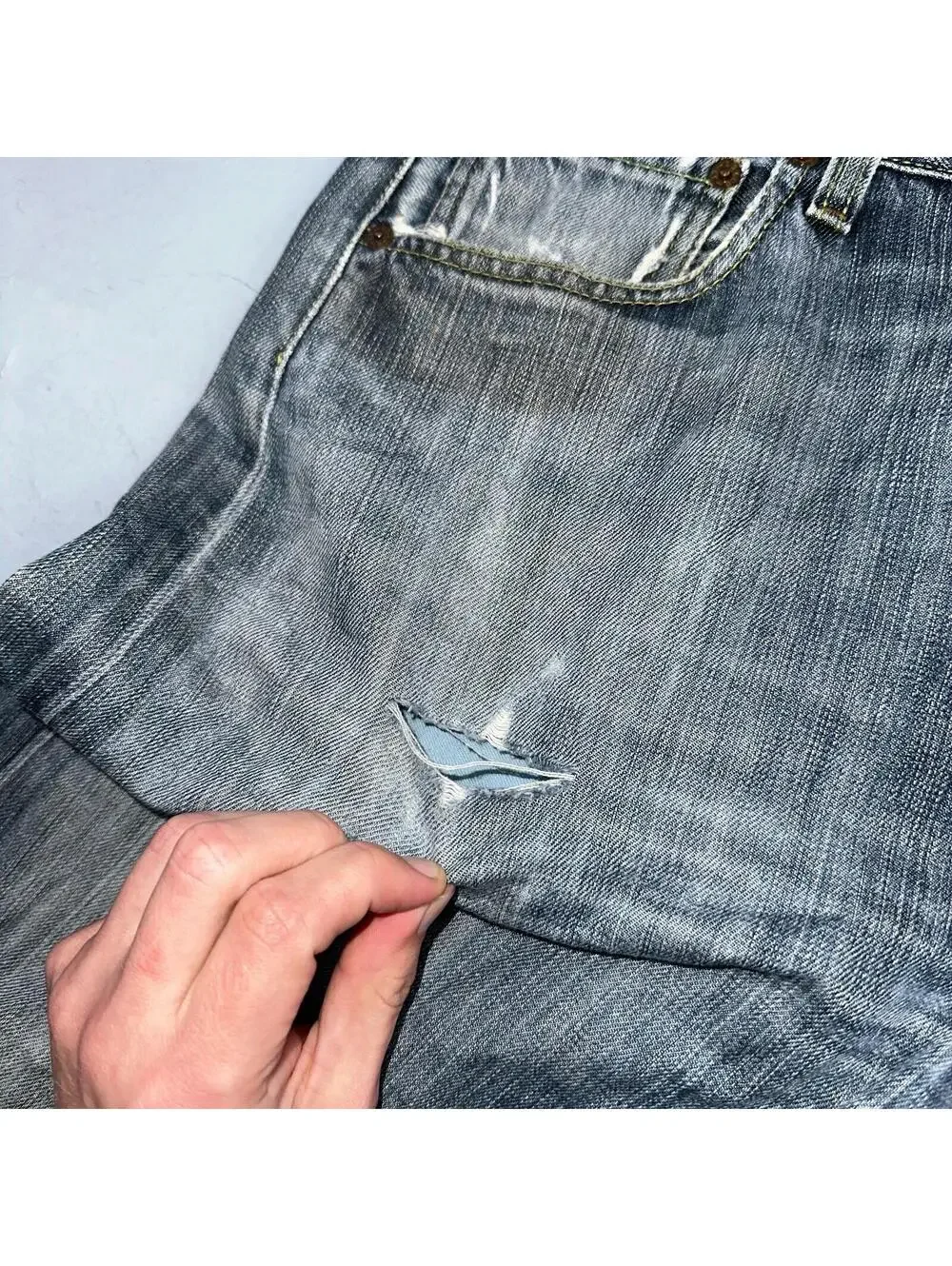 Levis 501 Vintage Y2K XX Straight Leg Jeans Blue Med Wash 33x30 Act 32x28